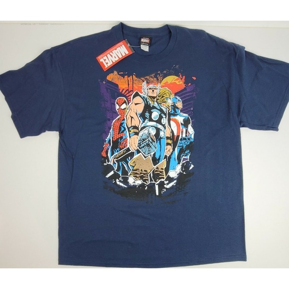 MAD Engine Other - 2010 Mad Engine Marvel-THOR- Spider-Man, Captain America XL, Navy Blue  NEW!